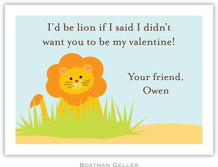 Boatman Geller Stationery - Lion Valentine's Day Cards